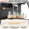 VEVOR Espresso Machine, 15 Bar Coffee and Espresso Maker with Milk Frother Steam Wand, Professional Semi-Automatic Cappuccino Latte Machine with Touch