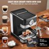 VEVOR Espresso Machine, 15 Bar Semi-Automatic Espresso Maker with Milk Frother Steam Wand for Latte and Cappuccino, Professional Coffee Maker with Tem