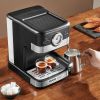 VEVOR Espresso Machine, 15 Bar Semi-Automatic Espresso Maker with Milk Frother Steam Wand for Latte and Cappuccino, Professional Coffee Maker with Tem