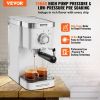 VEVOR Espresso Coffee Machine, 15Bar Semi-Automatic Espresso Maker with Milk Frother Steam Wand, Professional Cappuccino Latte Machine with High-Power