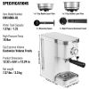 VEVOR Espresso Coffee Machine, 15Bar Semi-Automatic Espresso Maker with Milk Frother Steam Wand, Professional Cappuccino Latte Machine with High-Power