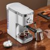 VEVOR Espresso Coffee Machine, 15Bar Semi-Automatic Espresso Maker with Milk Frother Steam Wand, Professional Cappuccino Latte Machine with High-Power