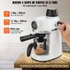 VEVOR Espresso Machine, 3.5 Bar Espresso Maker with Milk Frother Steam Wand, 4-Cup Professional Coffee/Espresso Machine with Temp Gauge & Removable Wa