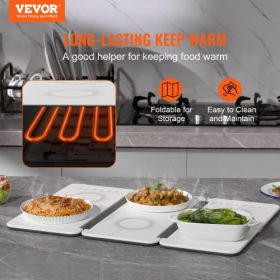 VEVOR Electric Warming Tray, 18.9" x 10.2" Portable Cold Rolled Sheet Heating Tray with Temperature Control (35-100℃), Perfect for Catering, House, Pa