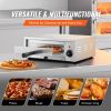 VEVOR Electric Pizza Oven 12-inch 1500W 122-662℉ Temp Range Removable Crumb Tray