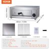 VEVOR Electric Countertop Pizza Oven 12-inch, 1500W Commercial Pizza Oven with 0-60 Minutes Timer, Stainless Steel Pizza Maker with Removable Crumb Tr