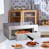 VEVOR Electric Countertop Pizza Oven 12-inch, 1500W Commercial Pizza Oven with 0-60 Minutes Timer, Stainless Steel Pizza Maker with Removable Crumb Tr