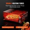 VEVOR Electric Countertop Pizza Oven 12-inch, 1500W Commercial Pizza Oven with Adjustable Temp, 0-60 Minutes Timer, 360° Uniform Baking Pizza Maker &