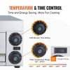 VEVOR Electric Countertop Pizza Oven 12-inch, 1500W Commercial Pizza Oven with Adjustable Temp, 0-60 Minutes Timer, 360° Uniform Baking Pizza Maker &