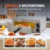 VEVOR Electric Countertop Pizza Oven 12-inch, 1500W Commercial Pizza Oven with Adjustable Temp, 0-60 Minutes Timer, 360° Uniform Baking Pizza Maker &