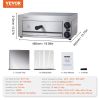 VEVOR Electric Countertop Pizza Oven 12-inch, 1500W Commercial Pizza Oven with Adjustable Temp, 0-60 Minutes Timer, 360° Uniform Baking Pizza Maker &