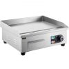 VEVOR Commercial Electric Griddle, 18" Teppanyaki Grill, 1600W Electric Flat Top Grill, Stainless Steel Electric Countertop Griddle w/Drip Hole, 50-30