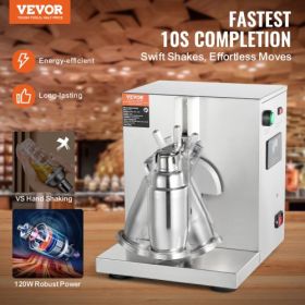 VEVOR Milkshake Maker Machine, 120W Commercial Milk Tea Shaker Machine, Single Head Milk Shake Mixer Machine, 0-180s Adjustable Milkshake Blender, wit