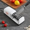 VEVOR Electric Knife Sharpener, 3 Stages Kitchen Knife Sharpener for Quick Sharpening & Polishing, Professional Knife Sharpener with Diamond Abrasives