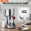 VEVOR 1000g Electric Grain Mill Grinder, 3750W High-Speed Commercial Spice Grinders, Stainless Steel Swing Type Pulverizer Powder Machine, for Spices