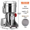 VEVOR 1000g Electric Grain Mill Grinder, 3750W High-Speed Commercial Spice Grinders, Stainless Steel Swing Type Pulverizer Powder Machine, for Spices