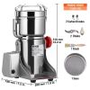 VEVOR 700g Electric Grain Mill Grinder, High Speed 2500W Commercial Spice Grinders, Stainless Steel Pulverizer Powder Machine, for Dry Herbs Grains Sp