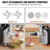 VEVOR Electric Meat Grinder, 6.6 Lb/Min, 550W（2200W MAX) Industrial Meat Mincer with 2 Blade, 3 Grinding Plates, Sausage Maker & Kubbe Kit ABS + Stain