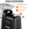 VEVOR Electric Meat Grinder, 6.6 Lb/Min, 550W（2200W MAX) Industrial Meat Mincer with 2 Blade, 3 Grinding Plates, Sausage Maker & Kubbe Kit ABS + Stain