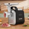 VEVOR Electric Meat Grinder, 6.6 Lb/Min, 550W（2200W MAX) Industrial Meat Mincer with 2 Blade, 3 Grinding Plates, Sausage Maker & Kubbe Kit ABS + Stain