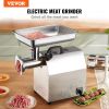VEVOR Electric Meat Grinder, 8.3 Lb/Min, 650W（3800W MAX) Industrial Meat Mincer with 2 Blade, 3 Grinding Plates, Sausage Kit 304 Stainless Steel Comme