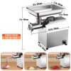 VEVOR Electric Meat Grinder, 8.3 Lb/Min, 650W（3800W MAX) Industrial Meat Mincer with 2 Blade, 3 Grinding Plates, Sausage Kit 304 Stainless Steel Comme