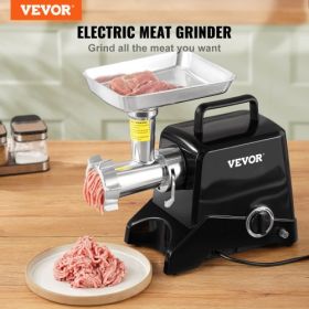 VEVOR Electric Meat Grinder, 419 Lb/H Capacity, 575W（1100W MAX) Industrial Meat Mincer w/ 2 Blade, 3 Grinding Plates, Sausage Maker Die-cast Aluminum