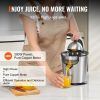 VEVOR Electric Citrus Juicer, Orange Juice Squeezer with Two Size Juicing Cones, 300W Stainless Steel Orange Juice Maker with Soft Grip Handle, For Or