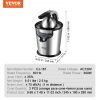 VEVOR Electric Citrus Juicer, Orange Juice Squeezer with Two Size Juicing Cones, 300W Stainless Steel Orange Juice Maker with Soft Grip Handle, For Or