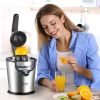 VEVOR Electric Citrus Juicer, Orange Juice Squeezer with Two Size Juicing Cones, 300W Stainless Steel Orange Juice Maker with Soft Grip Handle, For Or