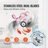 VEVOR Electric Vegetable Slicer, 0-0.5"/0-12mm Thickness Adjustable Commercial Slicer Machine, Convertible to Manual, Stainless Steel Food Cutter Slic