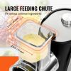 VEVOR Electric Cheese Grater Salad Maker, 250W Salad Shooter, Electric Vegetable Slicer Shredder Chopper for Fruits with 5 Attachments, Stainless Stee