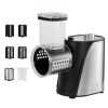 VEVOR Electric Cheese Grater Salad Maker, 250W Salad Shooter, Electric Vegetable Slicer Shredder Chopper for Fruits with 5 Attachments, Stainless Stee