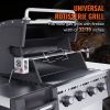 VEVOR Universal Grill Rotisserie Kit for Grills, Electric BBQ Grill with 110V 9W Motor, Stainless Steel Automatic Grilling Kit, Heavy Duty 32"/39" Hex