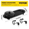 VEVOR 2 in 1 BBQ Grill and Hot Pot with Divider, Aluminum Alloy Electric BBQ Stove Hot Pot, Separate Dual Thermostat Teppanyaki Grill Pot with 5 Speed
