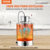 VEVOR Alcohol Still, 9 Gal 30L Water Alcohol Distiller, Home Distillery Kit include Stainless Steel Tube & Pump & One-way Exhaust Valve & Thermometer