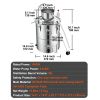 VEVOR Alcohol Still, 9 Gal 30L Water Alcohol Distiller, Home Distillery Kit include Stainless Steel Tube & Pump & One-way Exhaust Valve & Thermometer