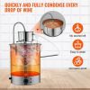 VEVOR Alcohol Still, 15 Gal 50L Water Alcohol Distiller, Home Distillery Kit include Stainless Steel Tube & Pump & One-way Exhaust Valve & Thermometer