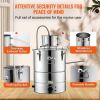 VEVOR Alcohol Still, 15 Gal 50L Water Alcohol Distiller, Home Distillery Kit include Stainless Steel Tube & Pump & One-way Exhaust Valve & Thermometer