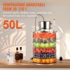 VEVOR Alcohol Still, 15 Gal 50L Water Alcohol Distiller, Home Distillery Kit include Stainless Steel Tube & Pump & One-way Exhaust Valve & Thermometer