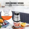 VEVOR Food Processor, Electric Meat Grinder with 4-Wing Stainless Steel Blades, 2.5 Cup Glass Bowl, 400W Electric Food Chopper, 2 Speeds Food Grinder