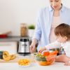 VEVOR Food Processor, Electric Meat Grinder with 4-Wing Stainless Steel Blades, 2.5 Cup Glass Bowl, 400W Electric Food Chopper, 2 Speeds Food Grinder