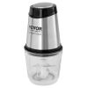 VEVOR Food Processor, Electric Meat Grinder with 4-Wing Stainless Steel Blades, 2.5 Cup Glass Bowl, 400W Electric Food Chopper, 2 Speeds Food Grinder