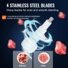 VEVOR Food Processor, Electric Meat Grinder with 4 Stainless Steel Blades, 400W Electric Food Chopper, 5 Cup Glass Bowl, 2 Speeds Food Grinder for Bab