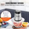 VEVOR Food Processor, Electric Meat Grinder with 4 Stainless Steel Blades, 400W Electric Food Chopper, 5 Cup Glass Bowl, 2 Speeds Food Grinder for Bab