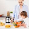 VEVOR Food Processor, Electric Meat Grinder with 4 Stainless Steel Blades, 400W Electric Food Chopper, 5 Cup Glass Bowl, 2 Speeds Food Grinder for Bab