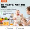VEVOR Food Processor, Electric Meat Grinder with 4-Wing Stainless Steel Blades, 8 Cup+5 Cup Two Bowls, 400W Electric Food Chopper, 2 Speeds Food Grind