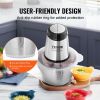 VEVOR Food Processor, Electric Meat Grinder with 4-Wing Stainless Steel Blades, 8 Cup+5 Cup Two Bowls, 400W Electric Food Chopper, 2 Speeds Food Grind