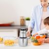 VEVOR Food Processor, Electric Meat Grinder with 4-Wing Stainless Steel Blades, 8 Cup+5 Cup Two Bowls, 400W Electric Food Chopper, 2 Speeds Food Grind
