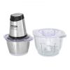 VEVOR Food Processor, Electric Meat Grinder with 4-Wing Stainless Steel Blades, 8 Cup+5 Cup Two Bowls, 400W Electric Food Chopper, 2 Speeds Food Grind